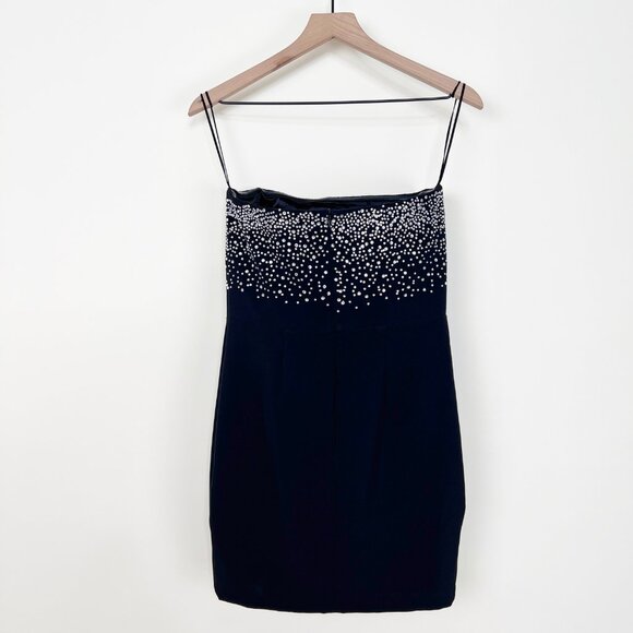 New Generation Love Crepe Crystal Mini Dress Wedding Guest Date Night NYE Sexy - Picture 4 of 6